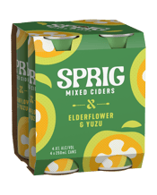 Sprig Mixed Ciders Yuzu And Elderflower 250ml  4 Pack
