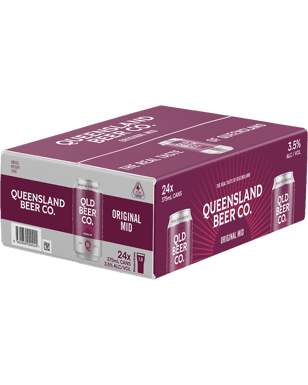 Queensland Beer Co. Mid Lager Can 375ml  24 Case