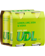 Udl Vodka & Lemon Lime Soda Cans 375ml  4 Pack