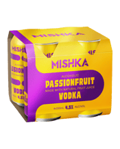 Mishka Vodka Passionfruit Cans 330ml  4 Pack