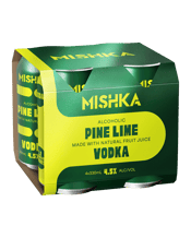 Mishka Vodka Pine Lime Cans 330ml  4 Pack