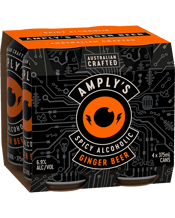 Amplys Hard Ginger Beer Cans 375ml  4 Pack