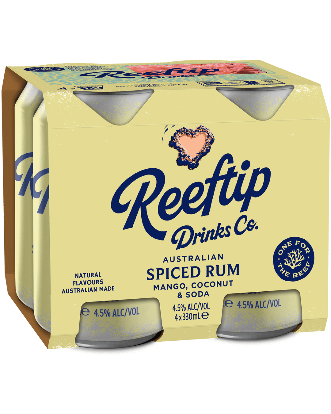 Reeftip Drinks Co Spiced Rum Mango Coconut & Soda 330ml
