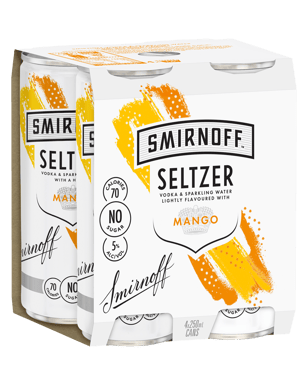 Smirnoff Seltzer Mango Can 250ml  4 Pack