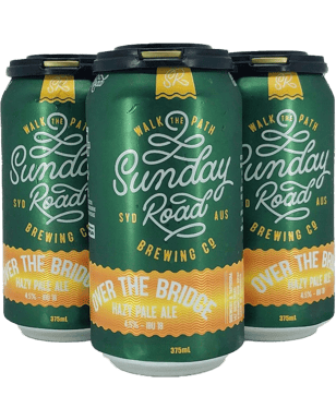 Sunday Road Brewing Co. Over The Bridge Hazy Pale Ale Cans 375ml  4 Pack