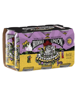 Brookvale Union Vodka Passionfruit Can 330ml  6 Pack