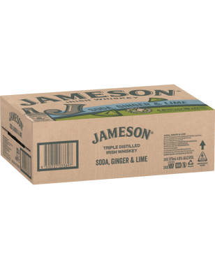 Jameson Soda Ginger & Lime Can 375ml  24 Case