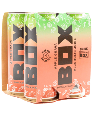 Box Alcoholic Juice Apple And Guava Cans 330ml  4 Pack