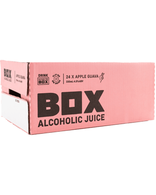 Box Alcoholic Juice Apple And Guava Cans 330ml  24 Case