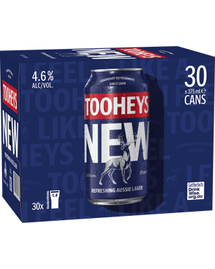 Tooheys New Cans 375ml  30 Case