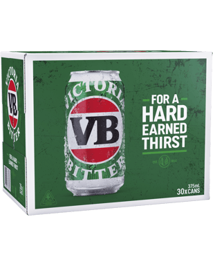 Victoria Bitter Lager Cans 375ml  30 Case