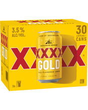 Xxxx Gold Mid Strength Lager Beer Cans 375ml  30 Case