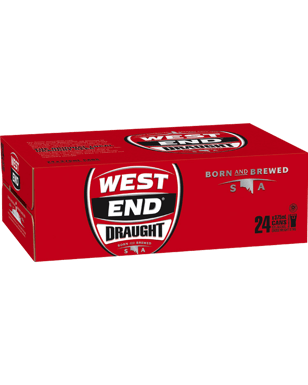 West End Draught Lager Cans 375ml  24 Case
