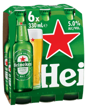 Heineken Lager Bottles 330ml  6 Pack
