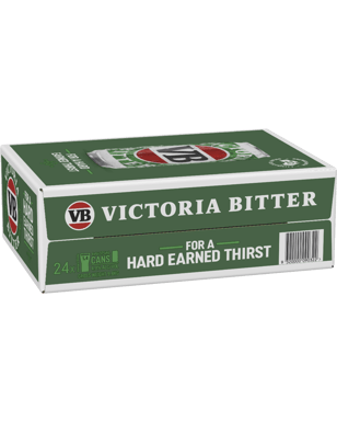 Victoria Bitter Lager Cans 375ml  24 Case