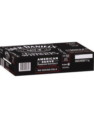 Jack Daniel's American Serve No Sugar Cola 250ml  24 Case