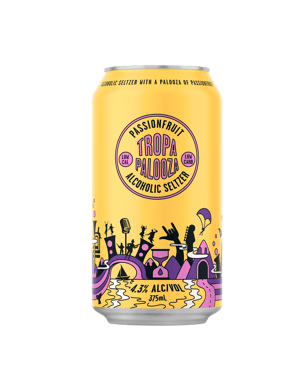 Tropapalooza Seltzer Passionfruit 4.3% Cans 375ml  24 Case