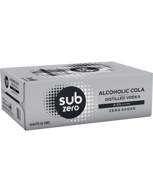 Sub Zero Alcoholic Cola Cans 375ml  24 Case