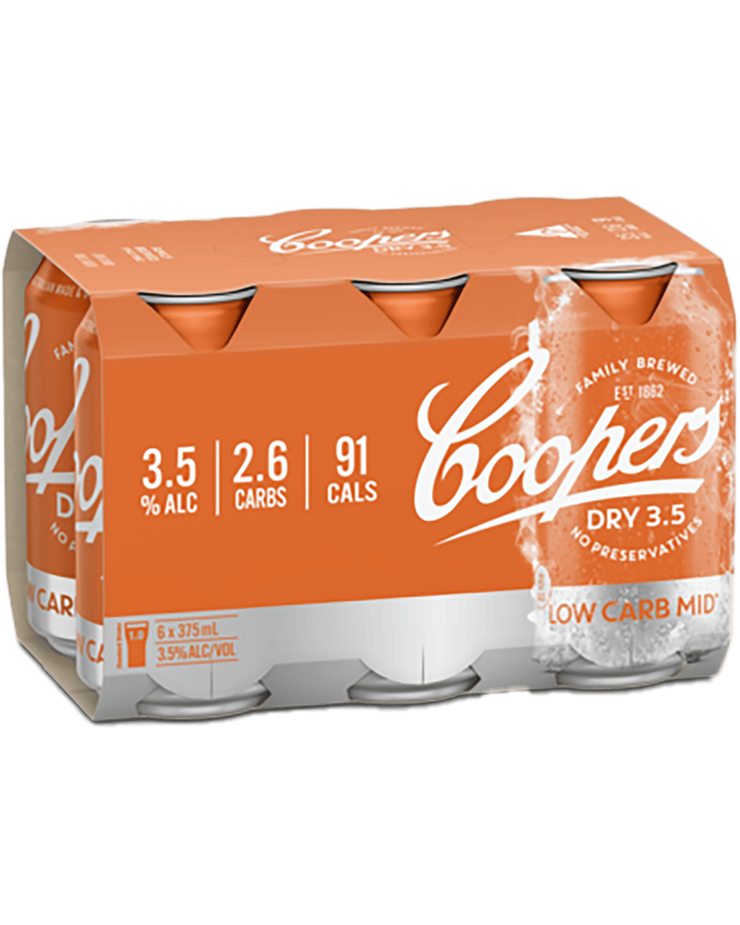 Coopers Dry 3.5 Lager Cans 6X375mL