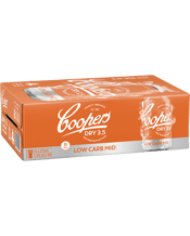 Coopers 3.5% Lager Cans 375ml  24 Case