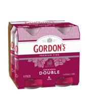Gordon's Pink And Soda Double Serve Cans 375ml  4 Pack