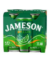 Jameson Smooth Dry Lime 4.8% Cans 330ml  4 Pack