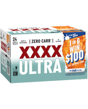 Xxxx Ultra Zero Carb Bottles 330ml  24 Case