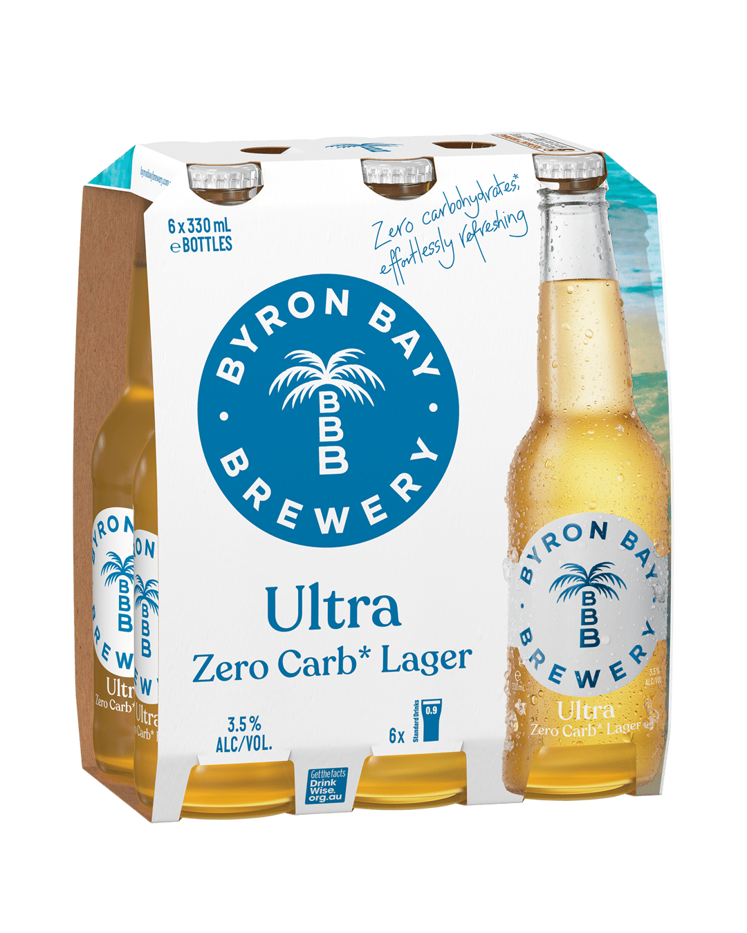 Byron Bay Ultra Zero Carb Bottles 6X330mL