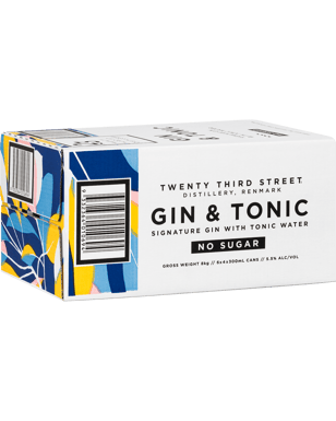 23rd Street Distillery Signature Gin & Tonic Cans 300ml  24 Case