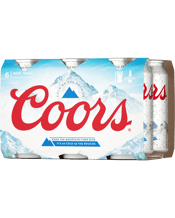 Coors Lager Cans 355ml  6 Pack