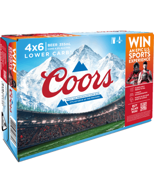 Coors Lager Cans 355ml  24 Case