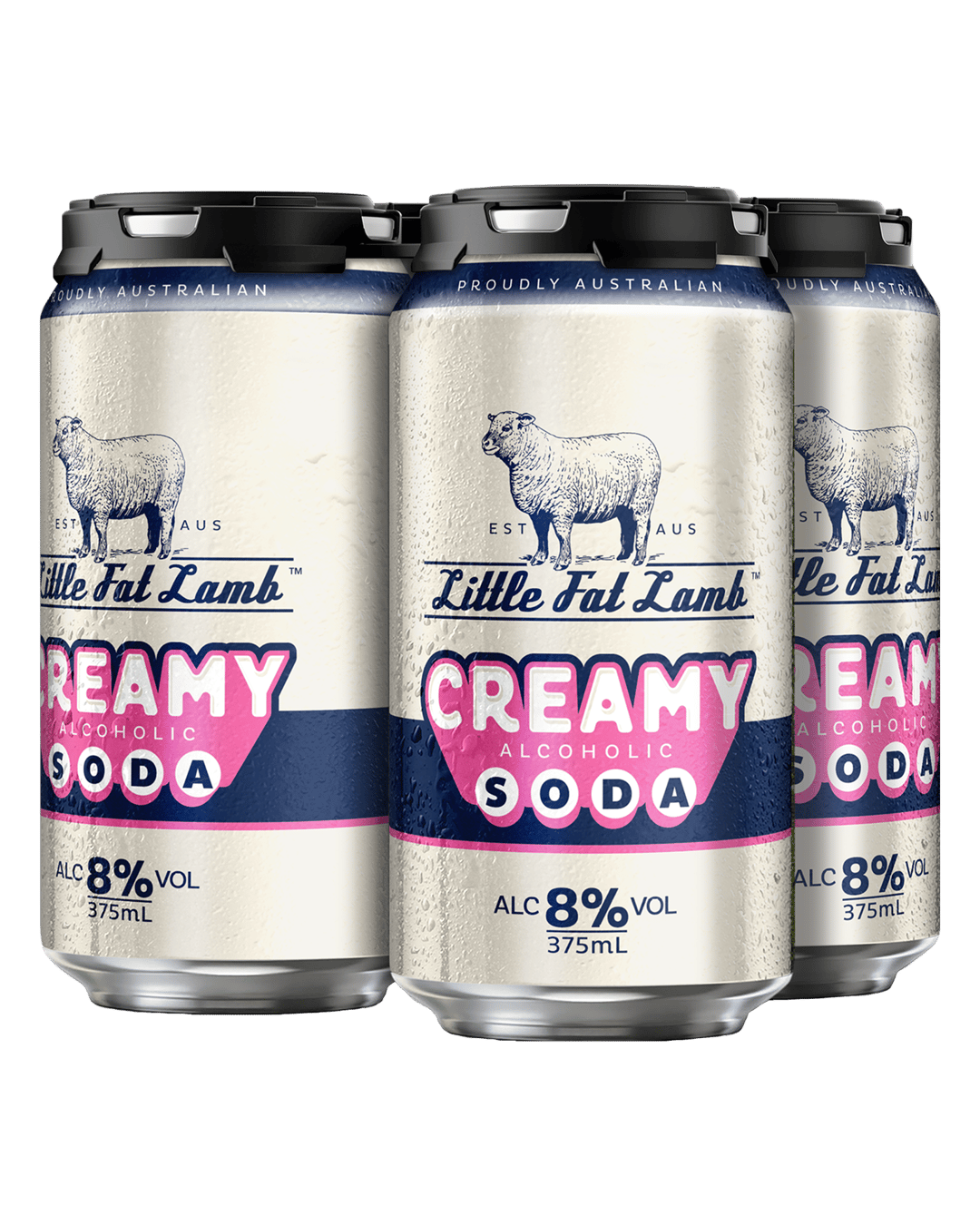 Little Fat Lamb Creaming Soda 8% Can 4x375mL
