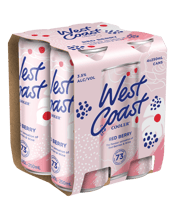 West Coast Cooler Red Berry Cans 250ml  4 Pack
