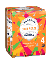 Billson's Vodka & Sour Peach Cans 355ml  4 Pack