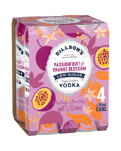 Billson's Vodka & Passionfruit & Orange Blossom Low Sugar Ca  4 Pack