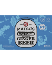 Matso's Lower Sugar Ginger Beer Bottles 330ml  24 Case