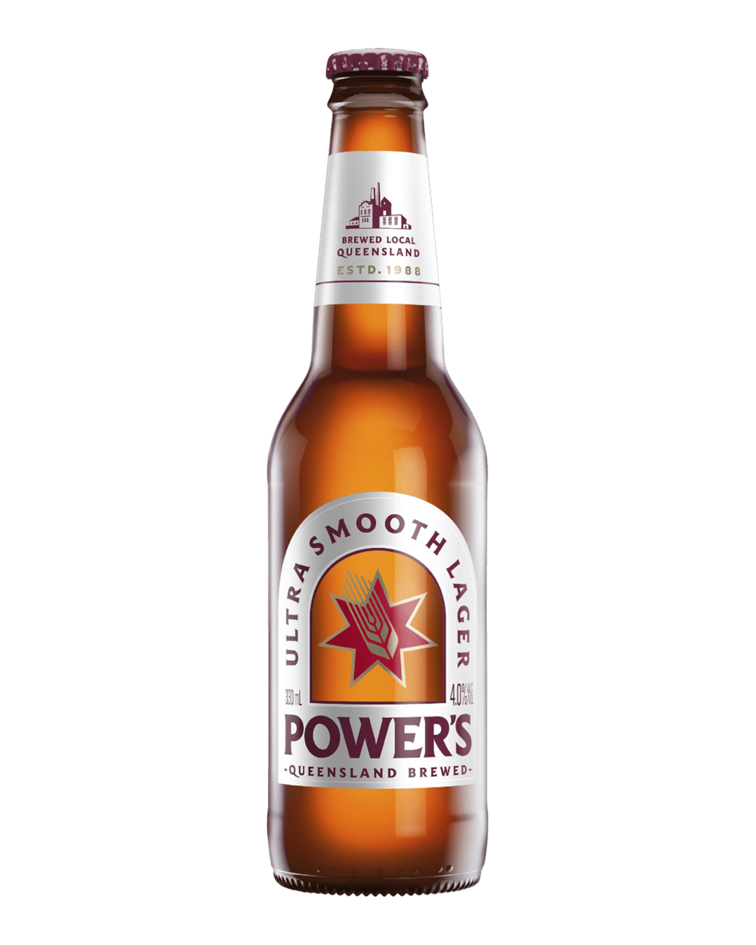 Power's Ultra Smooth Lager Bottles 330mL
