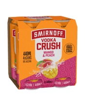 Smirnoff Crush Mango And Peach Cans 440ml  4 Pack