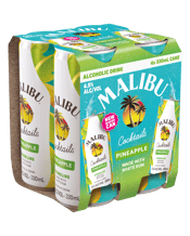Malibu Cocktails Pineapple Sparkling Cans 330ml  4 Pack