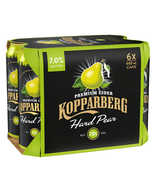 Kopparberg Hard Pear Cider 7% Cans 440ml  6 Pack