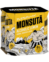 Monsuta Lemon Chuhai 6% Cans 350ml  4 Pack