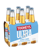 Tooheys Ultra Zero Carb Bottles  330ml  6 Pack