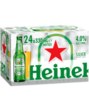 Heineken Silver Bottles  330ml  24 Case