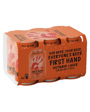 First Hand Beer Outback Lager Cans 375ml  6 Pack