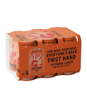 First Hand Beer Outback Lager Cans 375ml  6 Pack