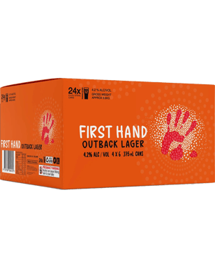 First Hand Beer Outback Lager Cans 375ml  24 Case