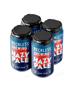 Reckless Brewing Hazy Pale Cans 375ml  4 Pack