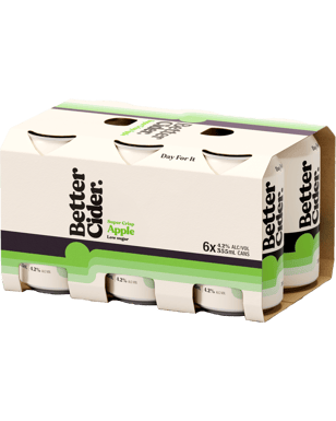 Better Cider Super Crisp Apple Cider Cans 355ml  6 Pack