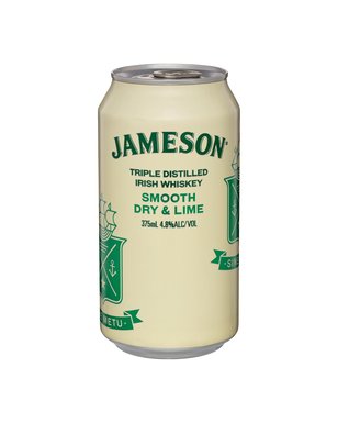 Jameson Irish Whiskey Smooth Dry & Lime 4.8% Cans 375ml  24 Case