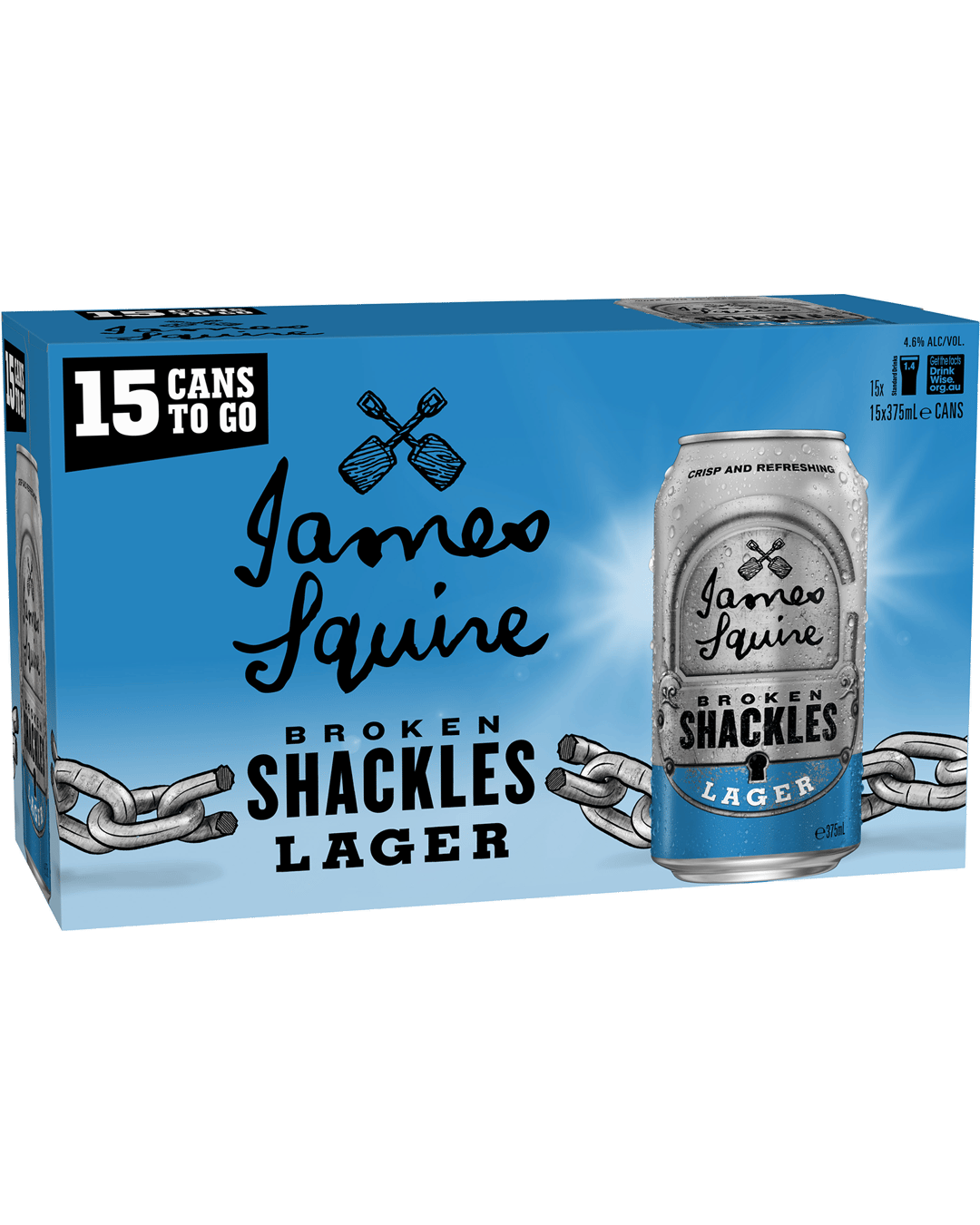 James Squire Broken Shackles Lager Can 2X15X375ml